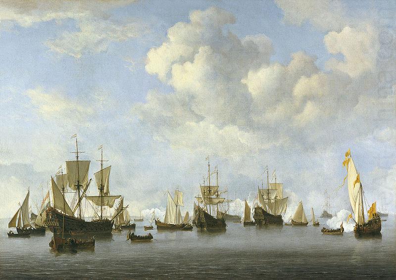 willem van de velde  the younger The Dutch Fleet in the Goeree Straits china oil painting image